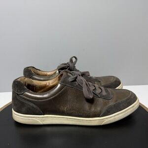 Vionic Shoes Mens Size 9.5 Brown Leather Lace Up‎ Sneakers Casual Comfort